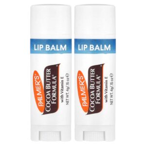 Palmers Fórmula de Manteiga de Cacau com Vitamina E Amacia e Acalma Balm Labial Embalagem com 2 Unidades 4 g (015 oz) Cada