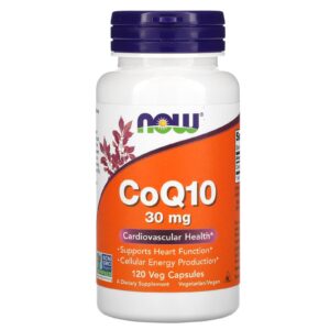 NOW Foods CoQ10 30 mg 120 Cápsulas Vegetais