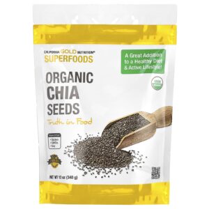 California Gold Nutrition Superfoods Sementes Orgânicas de Chia 12 oz (340 g)