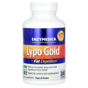 Enzymedica Lypo Gold Digestão de Gorduras 240 Cápsulas