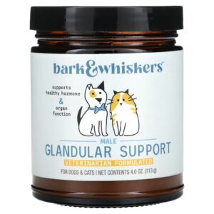 Dr. Mercola Bark & Whiskers™ Auxílio Glandular Masculino Para Cães e Gatos 113 g (4 oz)