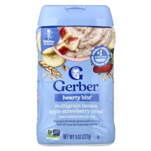 Gerber Hearty Bits® Cereal MultiGrãos Mais de 12 Meses Banana Maçã Morango 227 g (8 oz)