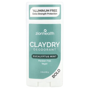 Zion Health Bold Desodorante ClayDry Eucalipto e Menta 80 g (28 oz)