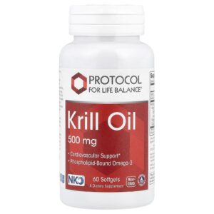 Protocol for Life Balance Neptune Krill Oil 500 mg 60 Cápsulas Softgel (250 mg por Cápsula Softgel)