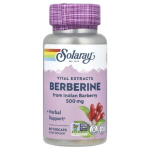 Solaray Berberina Extratos Vitais 500 mg 60 VegCaps