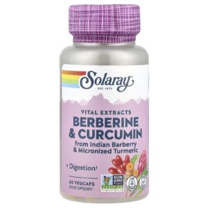Solaray Vital Extracts Berberine & Curcumin 60 VegCaps