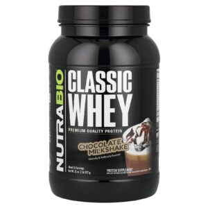 NutraBio Proteína Whey Clássica Milkshake de Chocolate 907 g (2 lb)