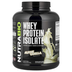 NutraBio Isolado de Proteína Whey Baunilha dos Alpes 2.268 g (5 lb)
