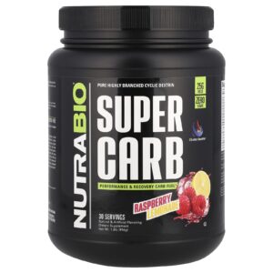 NutraBio Super Carb Limonada de Framboesa 834 g (18 lb)