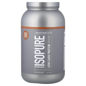 Isopure IsoPure Proteína em Pó Baixo Teor de Carboidratos Chocolate e Manteiga de Amendoim 3 lbs (136 kg)