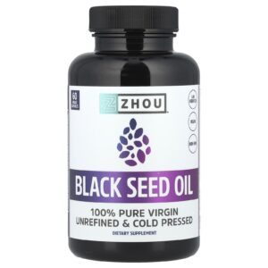 Zhou Nutrition Óleo de Cominho Preto 60 Cápsulas Vegetais