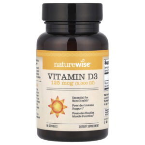 NatureWise Vitamina D3 125 mcg (5.000 UI) 90 Cápsulas Softgel