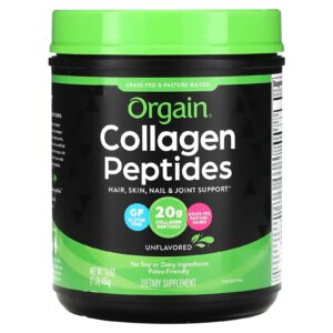 Orgain Peptídeos de Colágeno Sem Sabor 454 g (1 lb)