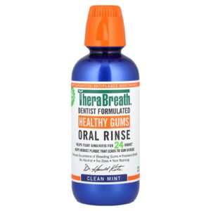 TheraBreath Enxágue Oral para Gomas Saudáveis Hortelã Limpa 473 ml (16 fl oz)