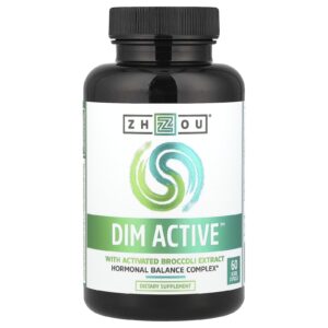 Zhou Nutrition DIM Active™ com Extrato de Brócolis Ativado 60 Cápsulas Vegetais
