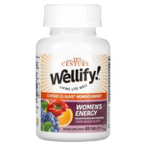 21st Century Wellify! Energia para Mulheres Multivitamínico Multimineral 65 Comprimidos