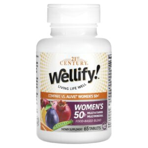 21st Century Wellify! Multivitamínico Multivitamínico Multimineral para Mulheres 65 Comprimidos