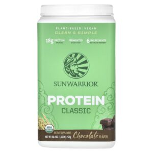 Sunwarrior Proteína Clássica Chocolate 750 g (165 lb)