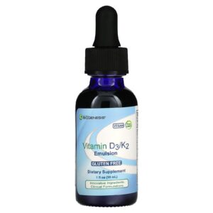 Nutra BioGenesis Emulsão de Vitamina D3/K2 30 ml (1 fl oz)