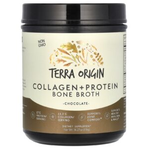 Terra Origin Caldo de Colágeno + Proteína Osso Chocolate 518 g (1827 oz)