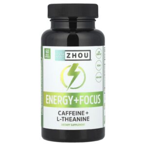 Zhou Nutrition Energia + Foco 60 Cápsulas Vegetais