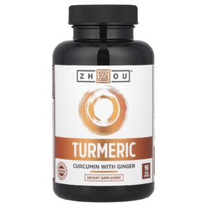 Zhou Nutrition Cúrcuma Curcumina com Gengibre 90 Cápsulas Vegetais