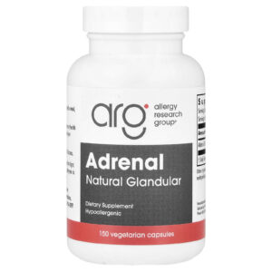 Allergy Research Group Adrenal Glandular e Natural 150 Cápsulas Vegetarianas (100 mg por Cápsula)