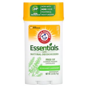 Arm & Hammer Essentials com Desodorantes Naturais Desodorante em Bastão Grande Alecrim e Lavanda 71 g (25 oz)