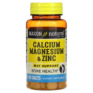 Mason Natural Cálcio Magnésio e Zinco 100 Comprimidos