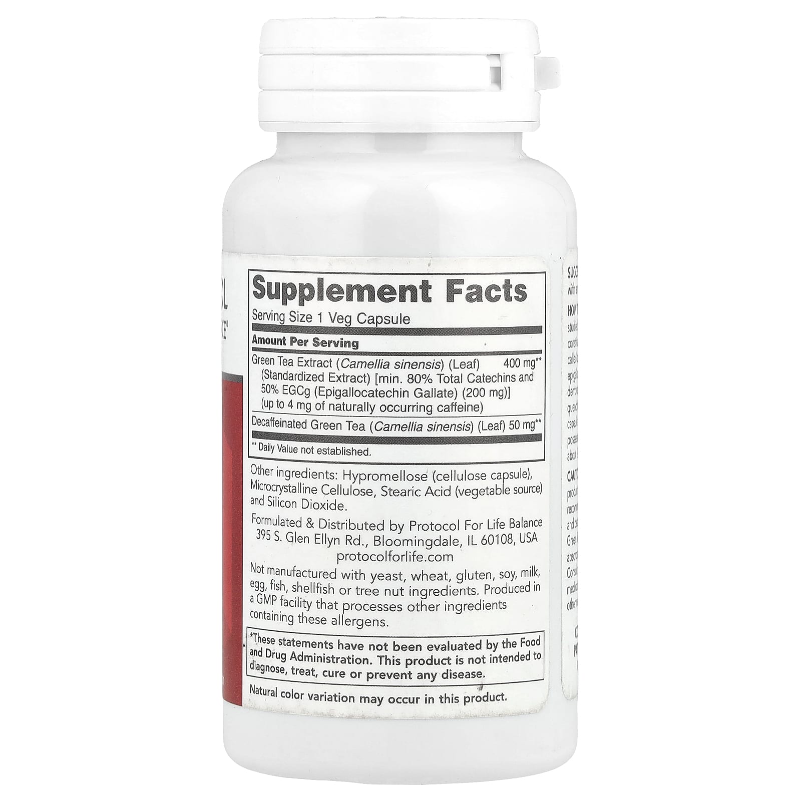 Protocol for Life Balance Extrato de Chá Verde EGCg 90 Cápsulas Vegetais - Imagem 2