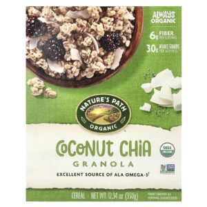 Natures Path Granola de Chia e Coco Orgânico 1234 oz (350 g)