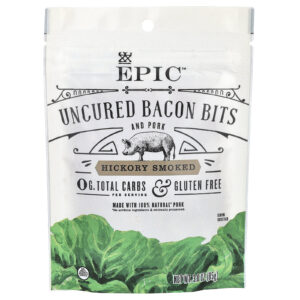 Epic Bar Pedaços de Bacon não Curados e Carne de Porco Nogueira Defumada 85 g (3 oz)
