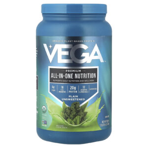 Vega Proteína Orgânica à Base de Plantas Nutrição Completa Premium Sem Açúcar 763 g (1 lb 109 oz)