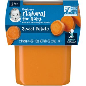 Gerber Natural para Bebês 2nd Foods® Batata-Doce Pacote com 2 Unidades 113 g (4 oz) Cada