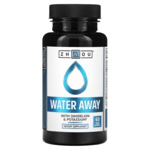Zhou Nutrition Water Away com Dente-de-Leão e Potássio 60 Cápsulas