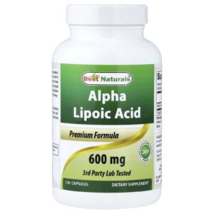 Best Naturals Ácido Tióctico 600 mg 120 Cápsulas