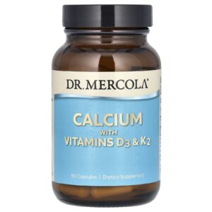 Dr. Mercola Cálcio com Vitaminas D3 e K2 90 Cápsulas