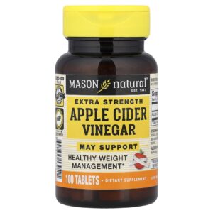 Mason Natural Vinagre de Sidra de Maçã 100 Comprimidos (500 mg por Comprimido)