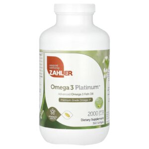 Zahler Omega 3 Platinum Óleo de Peixe Ômega-3 Avançado 360 Cápsulas Softgel (1.000 mg por Cápsula Softgel)