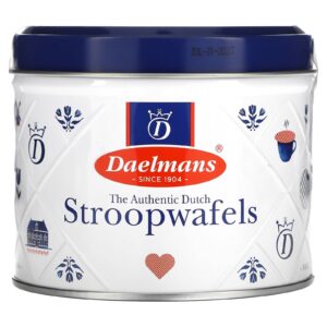 Daelmans Biscoitos Stroopwafels Lata para Presente Caramelo 8 Biscoitos 230 g