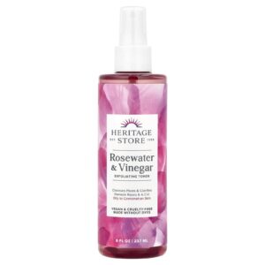 Heritage Store Água de Rosas e Vinagre Tônico Esfoliante 237 ml (8 fl oz)