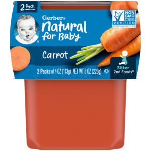 Gerber Natural para Bebês 2nd Foods® Cenoura 2 Unidades 113 g (4 oz) Cada