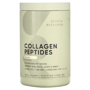 Sports Research Peptídeos de Colágeno Baunilha 480 g (106 lb)