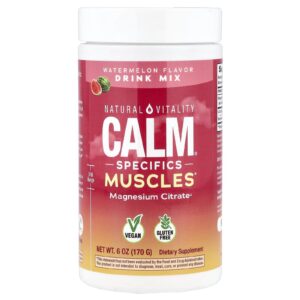 Natural Vitality CALM® Specifics Muscles Mistura para Bebida de Citrato de Magnésio Melancia 170 g (6 oz)