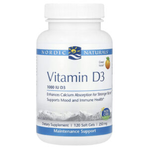 Nordic Naturals Vitamina D3 Laranja 25 mcg (1.000 UI) 120 Cápsulas Softgel