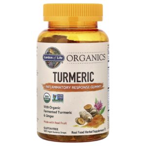 Garden of Life Organics Gomas de Cúrcuma 120 Gomas Veganas em Formato de Gotas