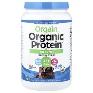 Orgain Organic Protein™ + Proteína em Pó com Verduras À Base de Plantas Fudge Cremoso de Chocolate 882 g (194 lb)