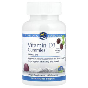 Nordic Naturals Gomas de Vitamina D3 Frutos Silvestres 1.000 UI 60 Gomas