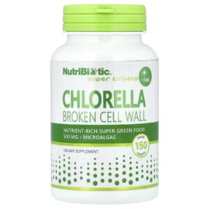 NutriBiotic Super Greens Chlorella 150 Comprimidos Veganos (500 mg por Comprimido)