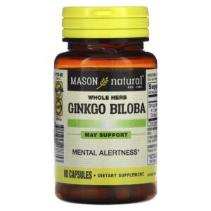 Mason Natural Ginkgo biloba integral 60 cápsulas (125 mg por cápsula)